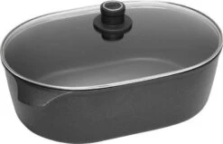 Woll Jumbobräter Nowo Titanium Mit Sicherheitsglasdeckel, Induktionsgeeignet