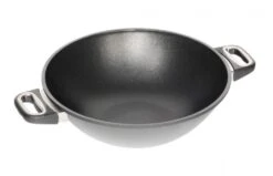 AMT Wok Aus Aluguss Für Induktion, 32 Cm Mit 2 Seitengriffen
