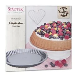 Städter Backform Obstbodenform Ø 30 Cm / H 3 Cm Silber -Küchenbedarf Laden 201 661714 V01