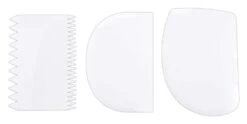 Städter Backhelfer Teigschaber 11–12,5 Cm Weiß Set, 3-teilig