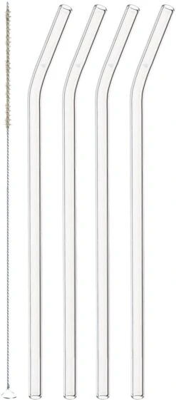 Leonardo Glastrinkhalme CIAO 4er-Set 23 Cm + Reinigungsbürste