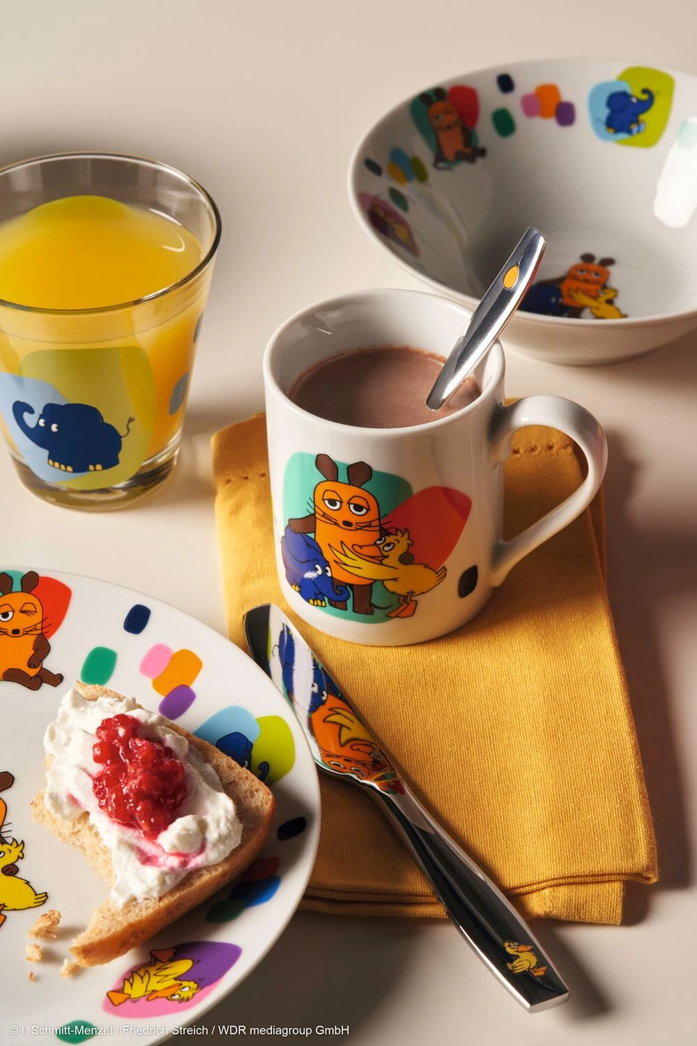 Leonardo Kindergeschirr BAMBINI 3-teilig Maus, Elefant, Ente – Bild 5