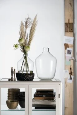 Leonardo Vase Mit Holzsockel CASOLARE 33 Cm Schwarz -Küchenbedarf Laden 210 Casolare Vase 30 Sockel Schwarz 084398 Vase 40 084397 mood H v2