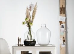 Leonardo Vase Mit Holzsockel CASOLARE 33 Cm Schwarz -Küchenbedarf Laden 210 Casolare Vase 30 Sockel Schwarz 084398 Vase 40 084397 mood Q