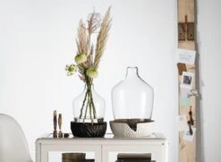 Leonardo Vase Mit Holzsockel CASOLARE 33 Cm Schwarz -Küchenbedarf Laden 210 Casolare Vase 30 Sockel Schwarz 084398 Vase 40 Sockel Weiss 084399 mood Q