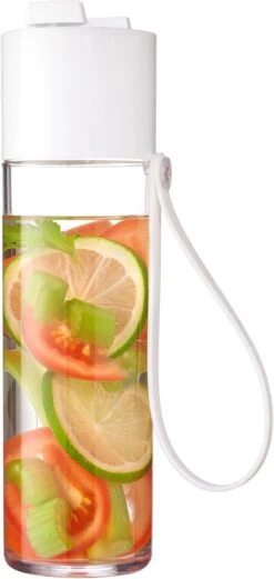 Mepal Trinkflasche Justwater 500 Ml - Weiß -Küchenbedarf Laden 212 107780553100 justwater drinking bottle lemon tomato and selery