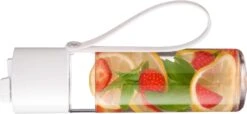 Mepal Trinkflasche Justwater 500 Ml - Weiß -Küchenbedarf Laden 212 107780553100 justwater drinking bottle strawberry lemon and basil