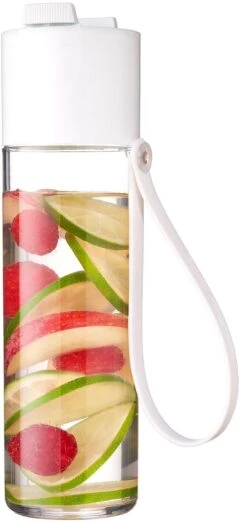 Mepal Trinkflasche Justwater 500 Ml - Weiß -Küchenbedarf Laden 212 107780553100 justwater drinking bottle with apple lemon and raspberry