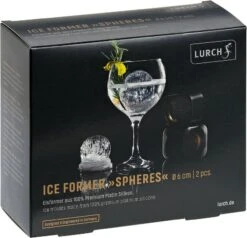 Lurch ICE FORMER Ball, 2er Set 8 Lurch ICE FORMER Ball, 2er Set -Küchenbedarf Laden 215 RS3770 240730 ICE FORMER Sphere 6cm Verpackung scr