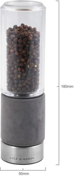 Cole & Mason Regent Concrete Pfeffermühle, 18 Cm -Küchenbedarf Laden 220 H321801 Features