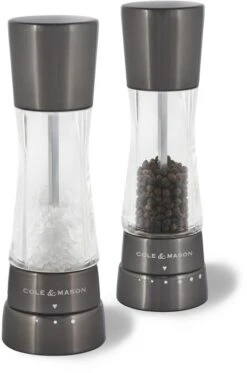 Cole & Mason Derwent Gunmetal Salz- Und Pfeffermühle Geschenkset, 19 Cm