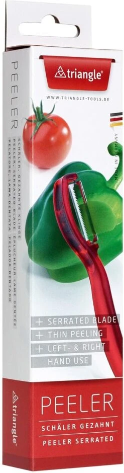 Triangle Vertikalschäler Rot, Gezahnte Klinge -Küchenbedarf Laden 224 5004950 p01 web