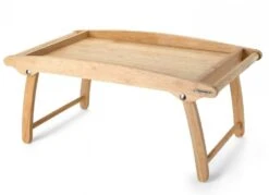 Continenta Betttablett Aus Gummibaumholz