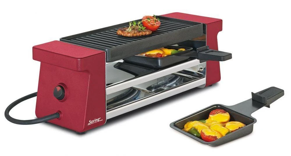 Spring Raclette2 Compact In Aluminiumguss, Rot 3 Spring Raclette2 Compact In Aluminiumguss, Rot