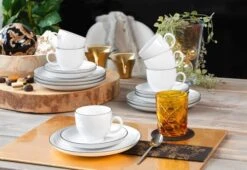 Seltmann Weiden Lido Black Line Kaffeeservice 18-teilig Rund -Küchenbedarf Laden 33 10826 ka 18tlg 04