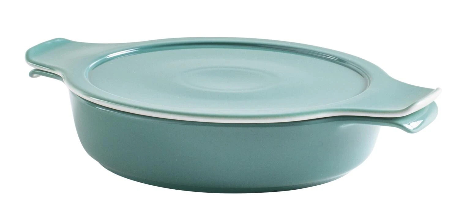 Eschenbach Flacher Topf Mit Deckel Cook & Serve In Petrol 3 Eschenbach Flacher Topf Mit Deckel Cook & Serve In Petrol