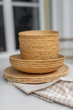 Koziol Teller Groß, 4er-Set In Wood -Küchenbedarf Laden 5004 5005 5006 CLUB 702 stack 1