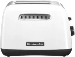 KitchenAid Toaster 2-Scheiben Classic In Weiß -Küchenbedarf Laden 5KMT2115WH side 14758