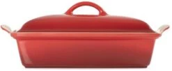 Le Creuset Auflaufform Tradition Mit Deckel, Rechteckig In Kirschrot