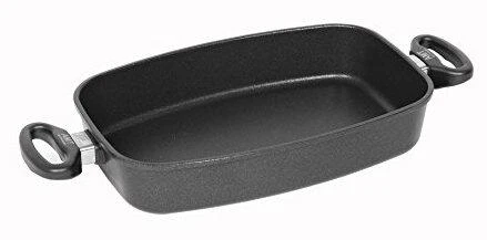 AMT Bräter Flach 33 X 21 Cm Aus Aluguss Für Induktion 3 AMT Bräter Flach 33 X 21 Cm Aus Aluguss Für Induktion