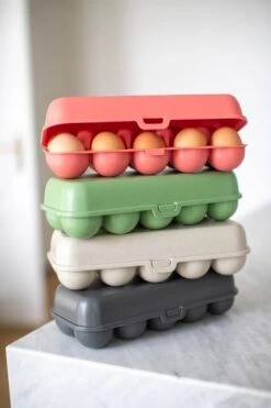 Koziol Eierbox In Grau -Küchenbedarf Laden 7179 EGGS TO GO stapel 4 2