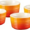Le Creuset 4-er Set Förmchen In Ofenrot -Küchenbedarf Laden 79109100900000 Foermchen Set ofenrot