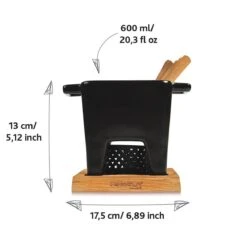 Boska Käsefondue-Set Tapas Schwarz, Groß -Küchenbedarf Laden 853529 BOSKATapasFondueNeroL 600ml 1 2400x