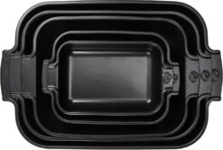 Appolia Auflaufform Rechteckig In Satin-schwarz -Küchenbedarf Laden APPOLIA BLACK SATIN RECT x5