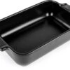 Appolia Auflaufform Rechteckig In Satin-schwarz 2 Appolia Auflaufform Rechteckig In Satin-schwarz -Küchenbedarf Laden APPOLIA plat rectangulaire noir black satin 22 cm 61524