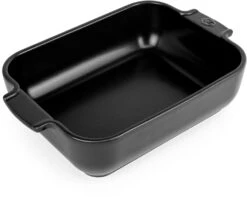 Appolia Auflaufform Rechteckig In Satin-schwarz -Küchenbedarf Laden APPOLIA plat rectangulaire noir black satin 25 cm 61517