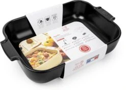 Appolia Auflaufform Rechteckig In Satin-schwarz -Küchenbedarf Laden Appolia plat rectangulaire noir black satin 36 cm 61494 packaging