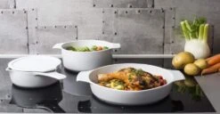 Eschenbach Flacher Topf Mit Deckel Cook & Serve In Weiß -Küchenbedarf Laden COOK SERVE 011 neu l 1