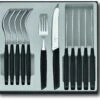 Victorinox Swiss Modern Besteck-Set Mit Tomatenmessern, 12-teilig, Schwarz -Küchenbedarf Laden CUT 6 9093 11W 12 S1