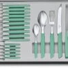 Victorinox Swiss Modern Besteck-Set Mit Tomatenmessern, 24-teilig, Minzgrün