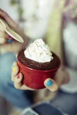 Emile Henry Töpfchen Nr. 9 In Granatapfel 5 Emile Henry Töpfchen Nr. 9 In Granatapfel -Küchenbedarf Laden EH 10XX Life Ramequin Ramekin CupCakeWhippedCream2 V