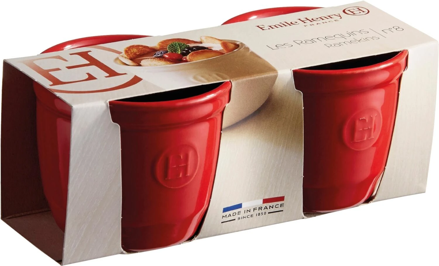 Emile Henry Töpfchen Nr. 8 In Granatapfel, 2er Set 4 Emile Henry Töpfchen Nr. 8 In Granatapfel, 2er Set – Bild 2