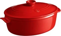 Emile Henry Schmortopf Oval In Granatapfel