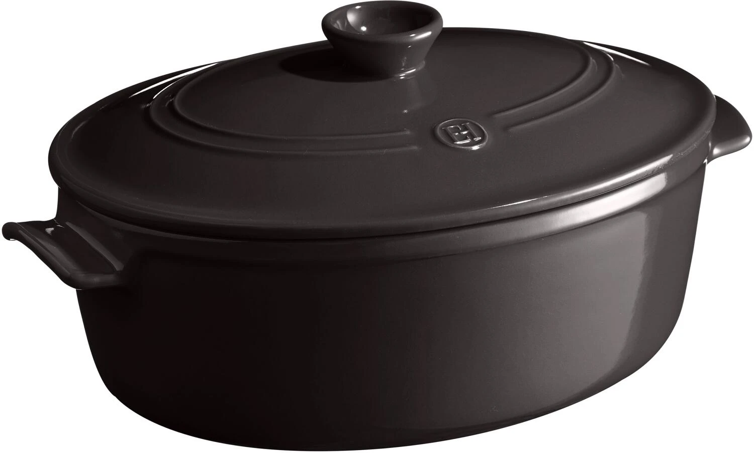 Emile Henry Schmortopf Oval In Fusain 3 Emile Henry Schmortopf Oval In Fusain