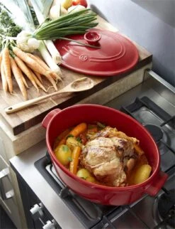 Emile Henry Schmortopf Oval In Granatapfel -Küchenbedarf Laden EH 4560 Amb CocotteOvale OvalPot PotAuFeu Top V