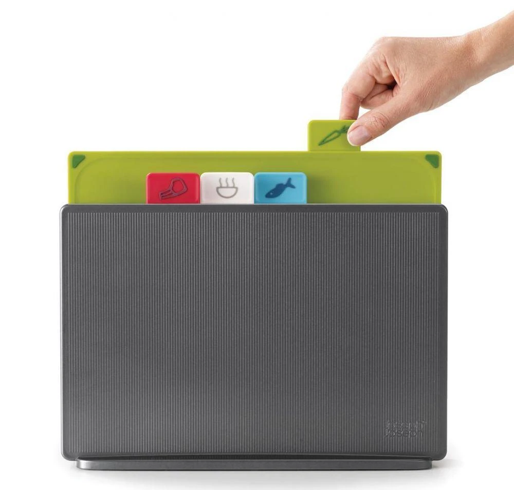 Joseph Joseph Schneidebretter-Set Index Groß In Graphit, 4-tlg. 4 Joseph Joseph Schneidebretter-Set Index Groß In Graphit, 4-tlg. – Bild 2