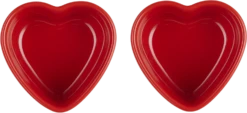 Le Creuset Herz-Förmchen 2er Set In Kirschrot -Küchenbedarf Laden LC 20220331 ZS PS NS 69084300600031 004