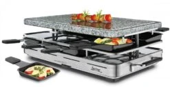 Spring Raclette8 Mit Granitstein In Edelstahl