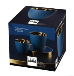ASA Windlicht, Brombeer -Küchenbedarf Laden Verpackung Windlicht blau gold 1