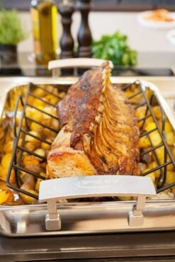 Demeyere Röstpfanne Industry Mit Röstgitter 13 Demeyere Röstpfanne Industry Mit Röstgitter -Küchenbedarf Laden demeyere DM 11 07 096 l