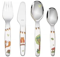 Rösle Kinderbesteck "Waldfreunde" 4-teilig
